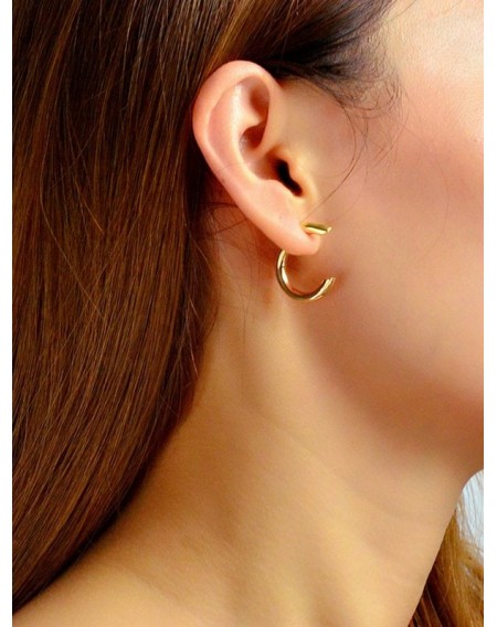 C Shape Brief Stud Earrings