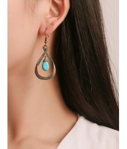 Faux Turquoise Water Drop Shape Earrings