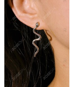 Stylish Snake Shape Stud Earrings