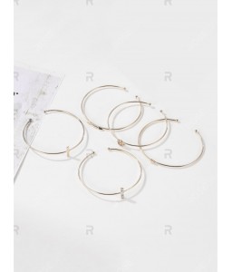 5Pcs Heart Arrow Cuff Bracelet Set
