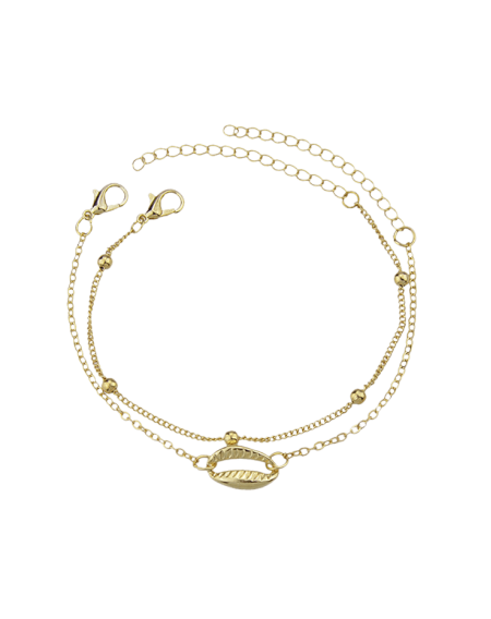 2 Piece Shell Chain Bracelet Set