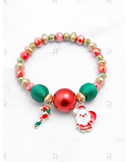 Christmas Santa Claus Elastic Beaded Bracelet