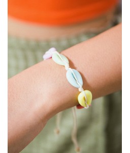 Colorful Shell Adjustable Rope Bracelet