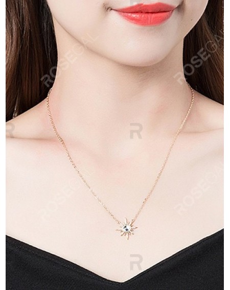 Simple Zircon Pendant Necklace - Regular