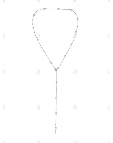 Simple Pearl Y Shape Chain Necklace