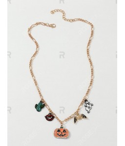 Pumpkin Ghost Pendant Halloween Chain Necklace