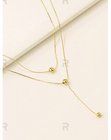 Ball Pendent Alloy Chain Necklace