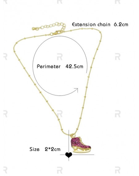 Ice Skates Shape Pendant Necklace