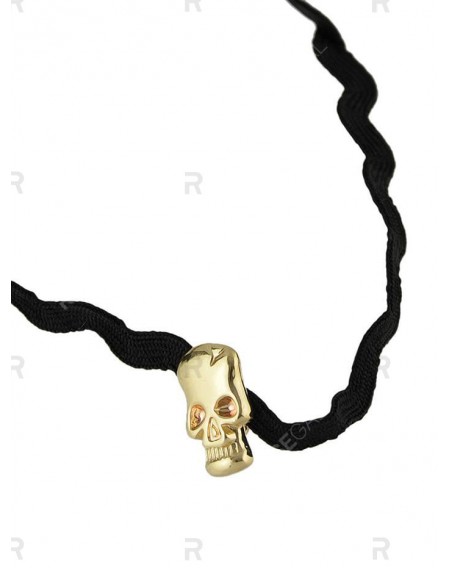 Punk Wavy Elastic Skull Necklace