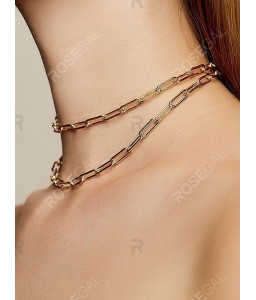 Metal Lock Chain Design Necklace