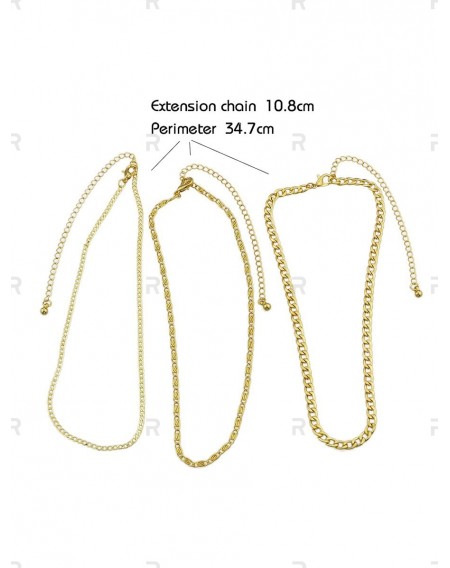 Minimalist Chain Choker Necklace Set