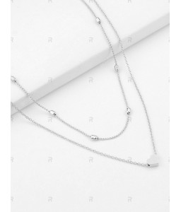 Heart 2Pcs Collarbone Necklace Set