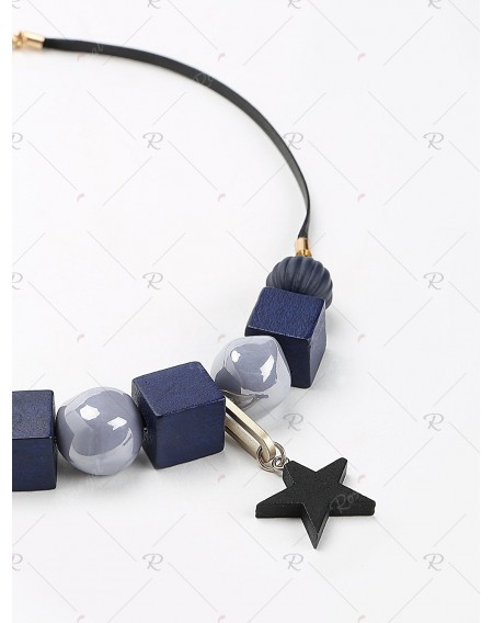 Irregular Geometric Cubic Star Pendants Necklace