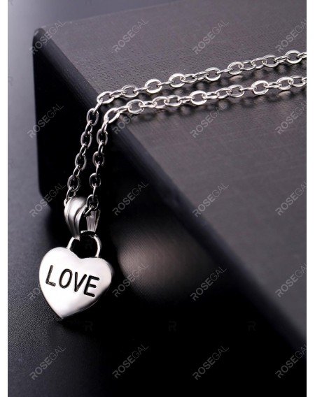 Stainless Steel Heart Designed Pendant Necklace