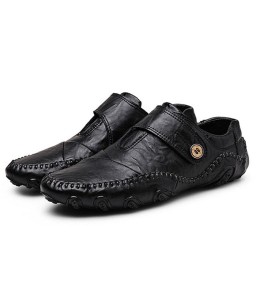 Soft Genuine Leather Rubber Soles Shoes - 45