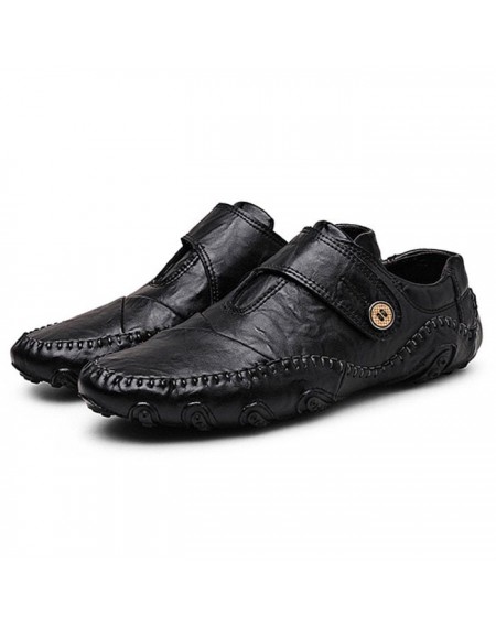 Soft Genuine Leather Rubber Soles Shoes - 45