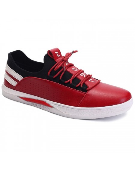 Stylish Striped and Splicing Design Casual Shoes For Men - 42