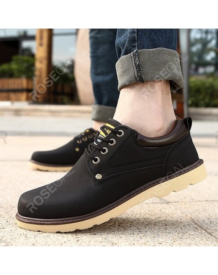Fashionable Color Splicing and Tie Up Design Casual Shoes For Men - 41