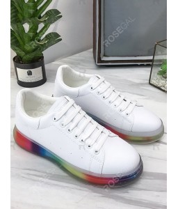 Colorful Gradient Sole Low Top Skate Shoes - Eu 39