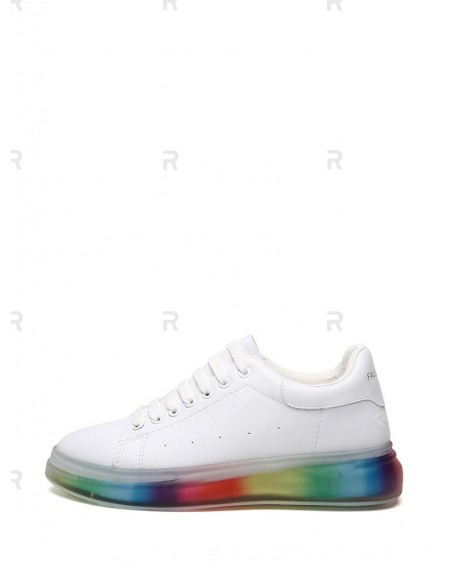 Colorful Gradient Sole Low Top Skate Shoes - Eu 39