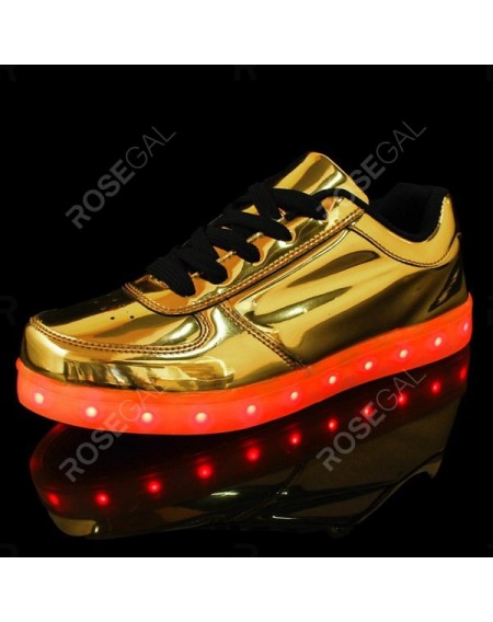 Metallic Finish Led Luminous Lights Up Casual Shoes - 44
