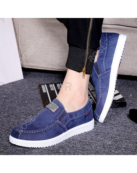 Simple Stitching and Elastic Design Casual Shoes For Men - 43