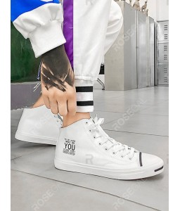 Letter Graphic Mid Top Casual Shoes - Eu 42
