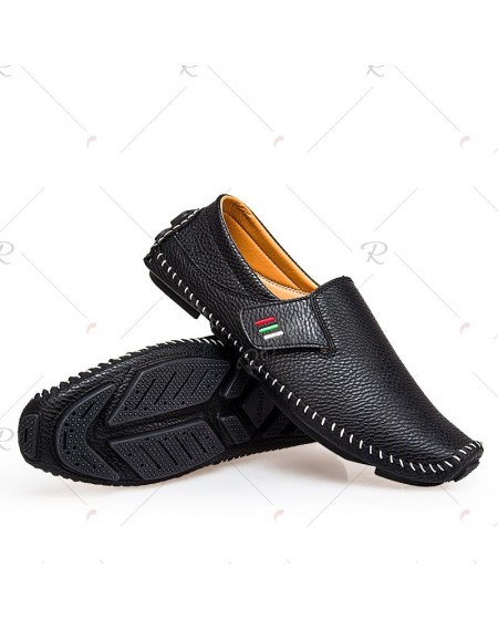 Men Chic Slip-on Casual Leather Shoes - 43