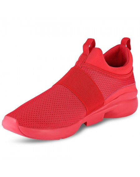 Casual Pointed Toe Mesh Spliced Breathable Slip-on Men Shoes - 41