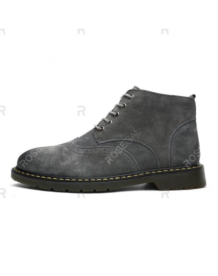 Men's Casual  Leather Soft Cowhide Retro Boots - 45