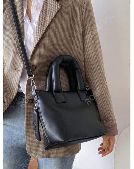 Minimalist PU Leather Mini Tote Bag