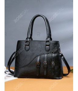 3Pcs Leather Retro Buckle Decorate Bag Set