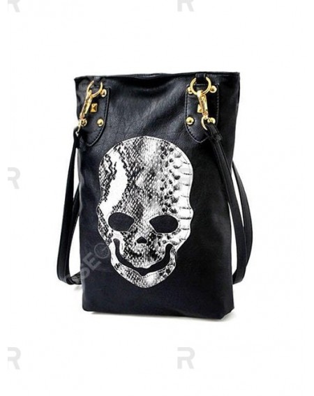 Skull Print Casual Shoulder Bag