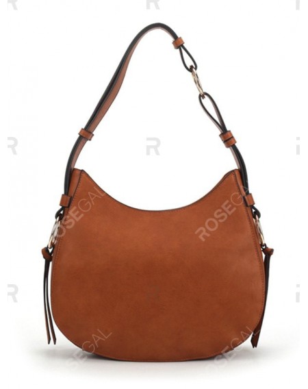 PU Leather Tassel Embellished Shoulder Bag