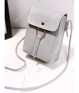 O-ring Mini PU Leather Crossbody Bag