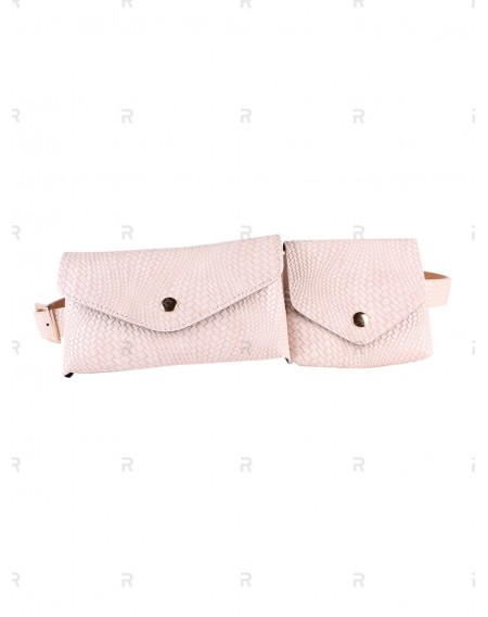 Retro Double Bag Design Fanny Pack Belt