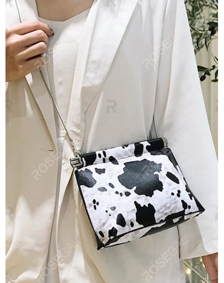 Cow Pattern Chain Messenger Bag