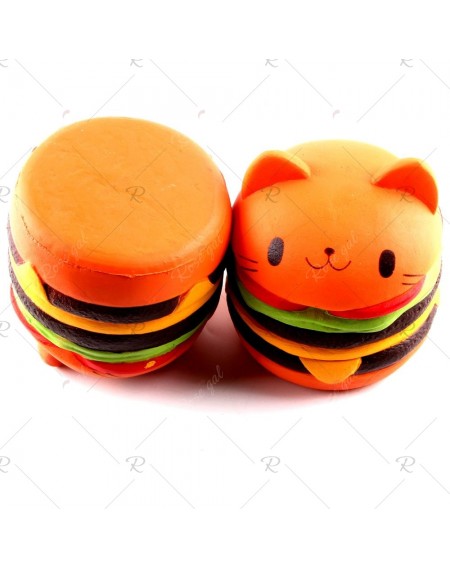 Jumbo Squishy Burger Cat Toys