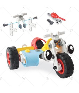 3 in 1 DIY Educational Building Blocks Sidecar Motorcycle Assembly Puzzle Kids Toys 73PCS