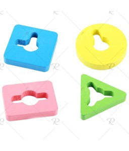 Geometric Shape Matching Toy Montessori Early Childhood Education Intellectual Baby Five Sets Of Column Blocks Cognitive Children 1 - 2 - 3 Years Old