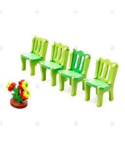 3D Wooden Table Chair Set Kitchen Pretend Play Toy for Kids