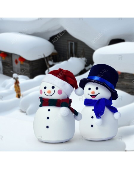 LJC - 118 Christmas Snowman Creative Cartoon Silicone Night Light - With Female Accessories