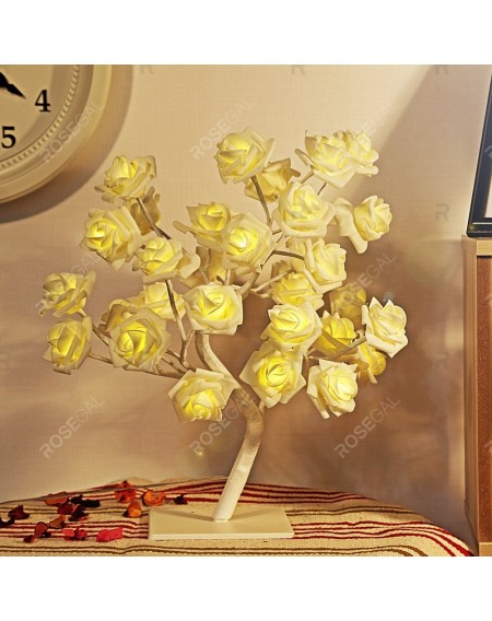 iLifeSmart Rose Tree Table Lamp with 24 Warm White LED Bulb for Indoor Decoration