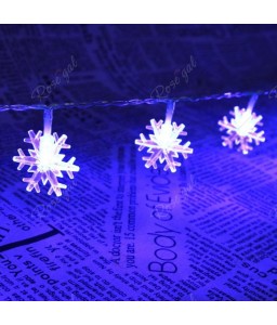6m 40 Lights Christmas Decoration Snowflake LED Light String