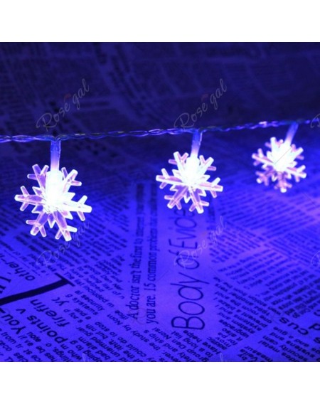 6m 40 Lights Christmas Decoration Snowflake LED Light String