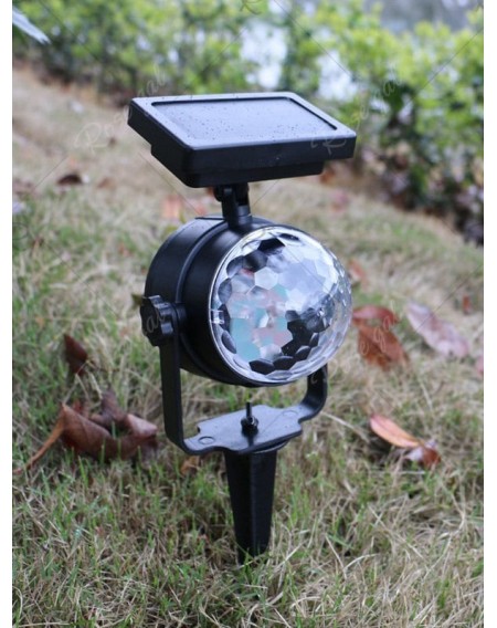 Outdoor Lawn Rotating Colorful Projection Lamp Solar Light - 34*9.5*6cm