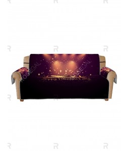 Valentines Day LOVE Stage Pattern Couch Cover - Three Seats