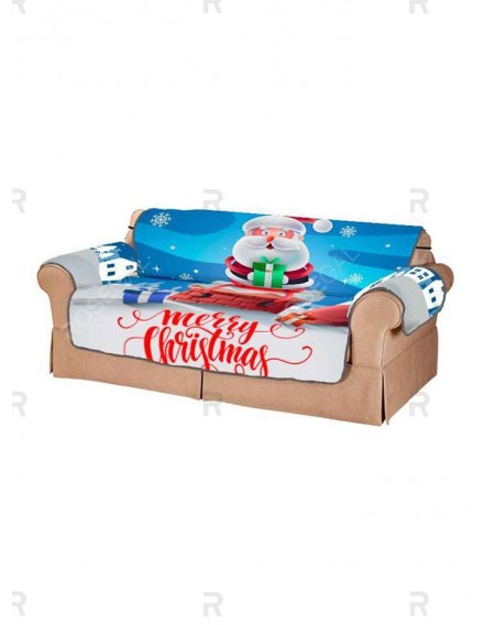 Christmas Santa Claus and Gifts Pattern Couch Cover - Two Seats
