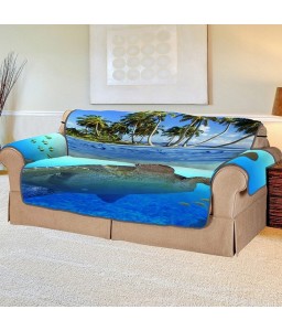 Soft 3D Digital Printed Sofa Cover - Double