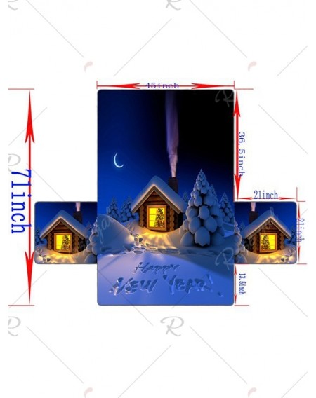 Christmas Night House Pattern Couch Cover - Two Seats